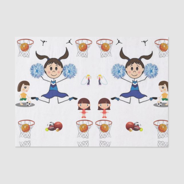 Papier Mousseline Sport en papier de tissu décoratif (Recto)