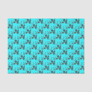 Papier Mousseline Spray Floral Style 1, Robins Oeuf-Silve-TISSUE WRA