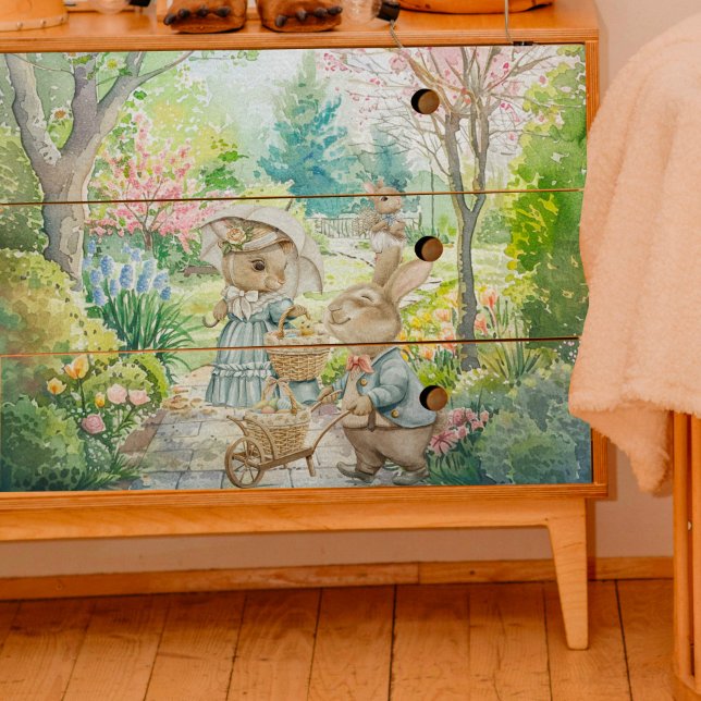 Papier Mousseline Spring Garden Walk Découpage papier tissu (Créateur téléchargé)