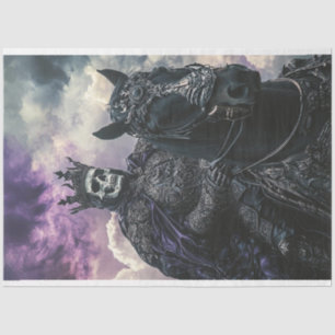 Papier Mousseline Squelette gothique Decoupage Steampunk