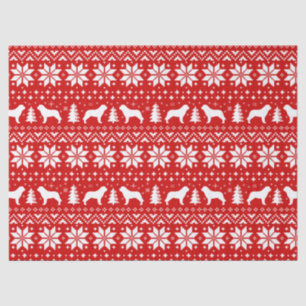 Papier Mousseline St Bernard silhouette le motif de Noël