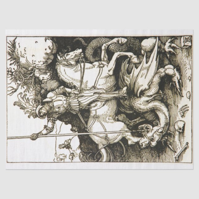 PAPIER MOUSSELINE ST GEORGE ET DRAGON (Recto)