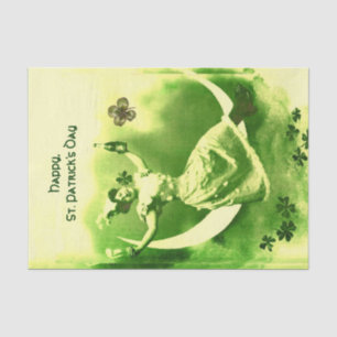 PAPIER MOUSSELINE ST PATRICK'S DAY LUNE LADY, BIÈRE IRLANDAISE, SHAM