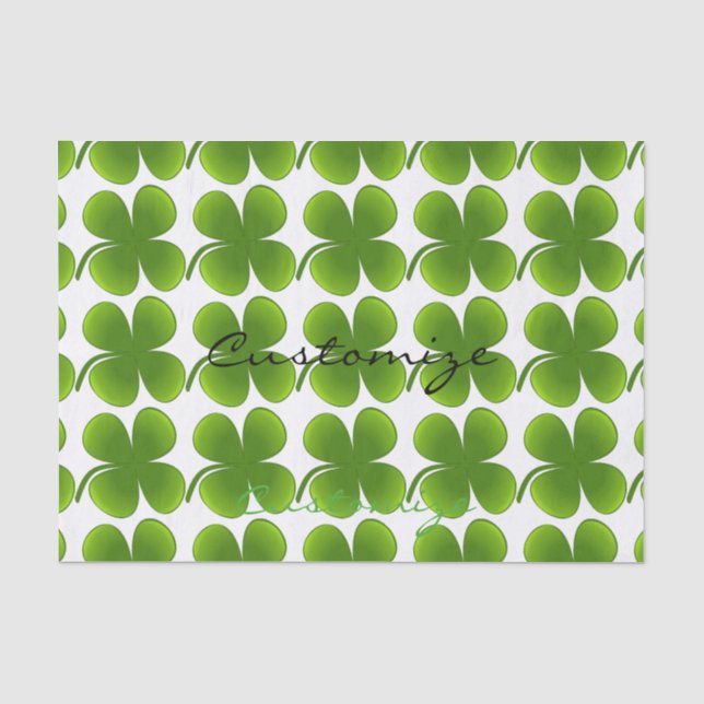 Papier Mousseline St Patrick's Day Shamrocks Thunder_Cove (Recto)