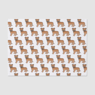 Papier Mousseline Staffie anglais rouge motif de chien de dessin ani