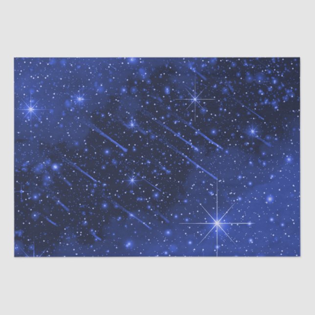 Papier Mousseline Star Galaxy On Blue (Recto)
