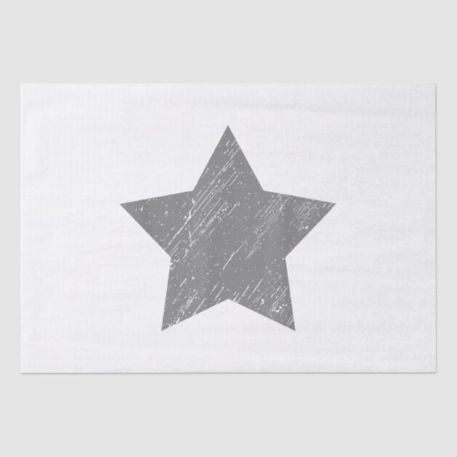 Papier Mousseline Star Gray Vintage Star (Recto)
