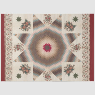 Papier Mousseline Star of Bethlehem Quilt Vintage 1835 Cottagecore