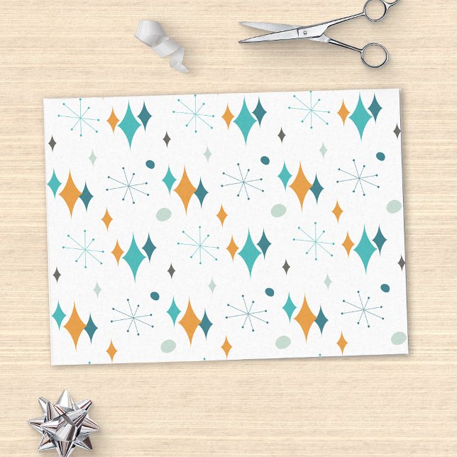 Papier Mousseline Starburst Motif moderne du milieu du siècle (Créateur téléchargé)