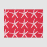 Papier Mousseline Starfish Motif Beach Christmas Red White 2020<br><div class="desc">Conçu avec des motifs d'étoiles de mer blancs en rouge et blanc. Vous pouvez choisir une couleur arrière - plan différente comme vous voulez !</div>