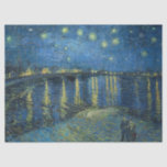 Papier Mousseline Starry Night Over the Rhone par Van Gogh<br><div class="desc">Vincent Van Gogh - Masters of Art Series</div>