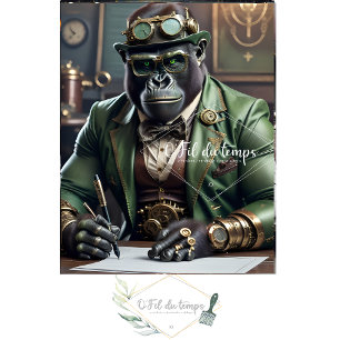Papier Mousseline Steampunk Black Gorilla big boss 2