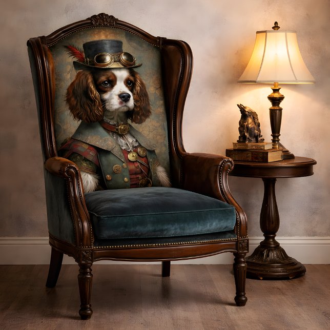 Papier Mousseline Steampunk Gentleman Dog Whimsical Vintage  (Steampunk Gentleman Dog Portrait – Whimsical Vintage Art Decoupage Tissue Paper Mockup)