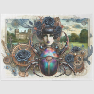 Papier Mousseline Steampunk Gothique Scarab Beetle Découpage