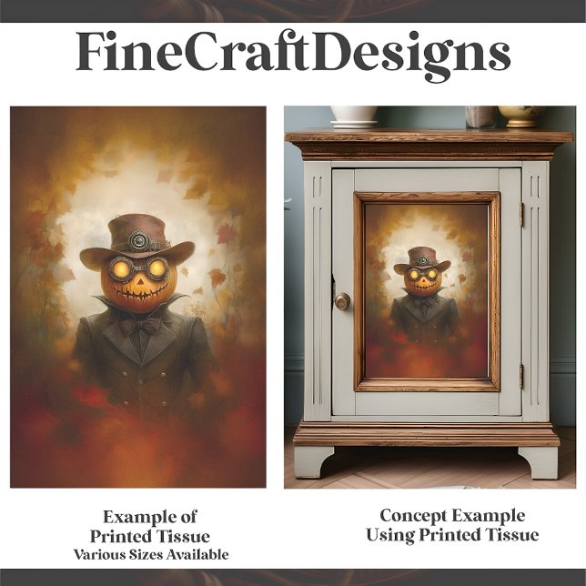 Papier Mousseline Steampunk Halloween Jack-o'-lantern F3 Découpage (Créateur téléchargé)