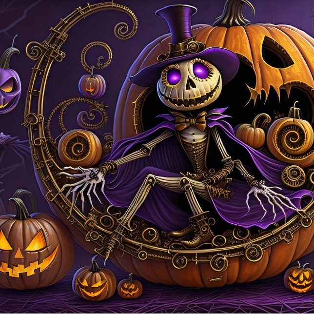 Papier Mousseline Steampunk Halloween Jack the Pumpkin King (Créateur téléchargé)