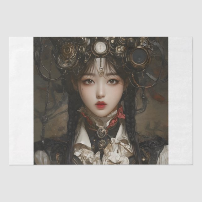 Papier Mousseline Steampunk Lady (Recto)