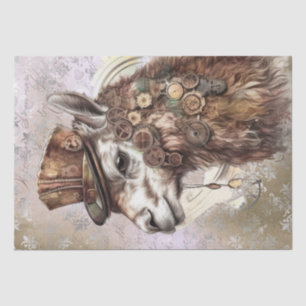 Papier Mousseline Steampunk Llama