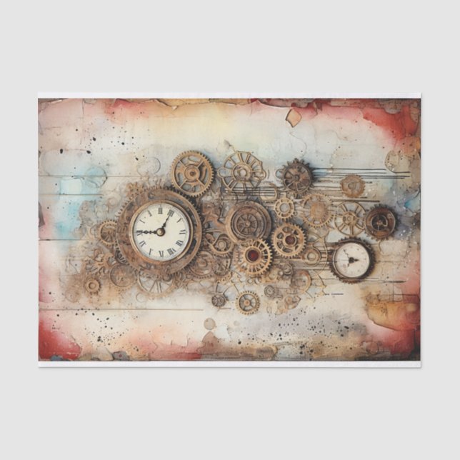 Papier Mousseline Steampunk Médias mixtes (Recto)