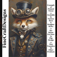 Steampunk Mignon Élégant Renard BR7 Découpage