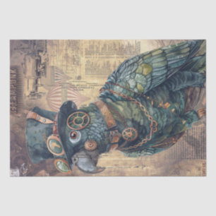Papier Mousseline Steampunk Parrot