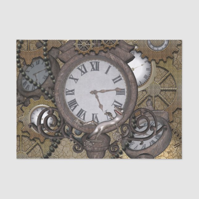 Papier Mousseline Steampunk peut vous mer le gecko drôle ? (Recto)