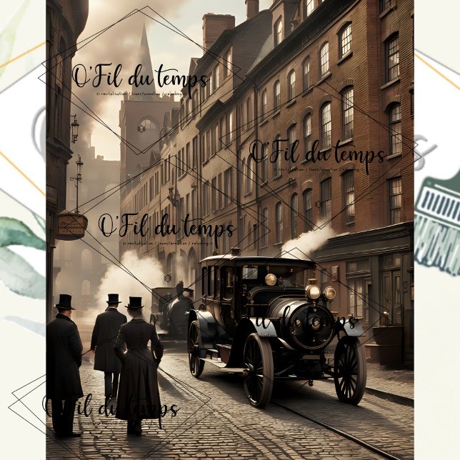 Papier Mousseline Steampunk Post Apocalyptic Cities Decoupage v11 (Créateur téléchargé)