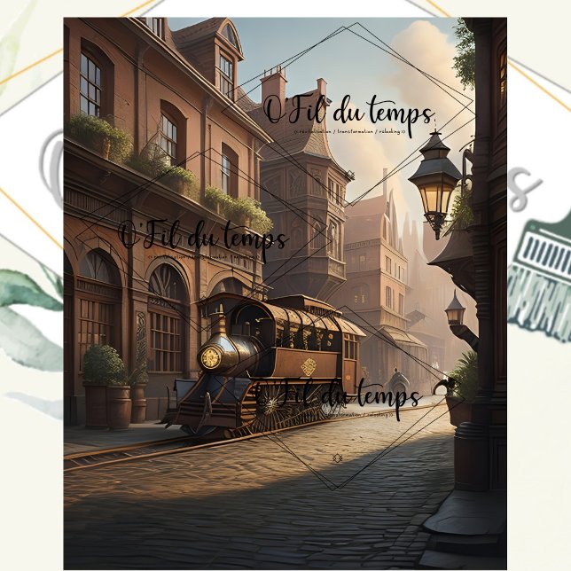 Papier Mousseline Steampunk Post Apocalyptic Cities Decoupage v4 (Créateur téléchargé)