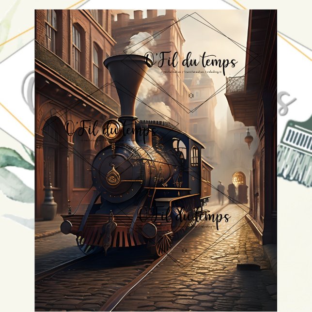 Papier Mousseline Steampunk Post Apocalyptic Cities Decoupage v5 (Créateur téléchargé)