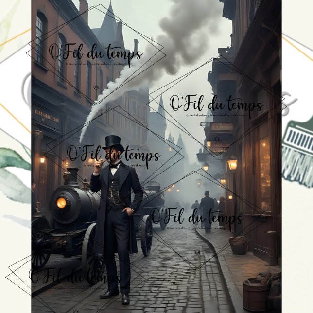 Papier Mousseline Steampunk Post Apocalyptic Cities Decoupage v9 (Créateur téléchargé)