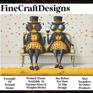 Papier Mousseline Steampunk Queen Bees + Vin AM7 Découpage