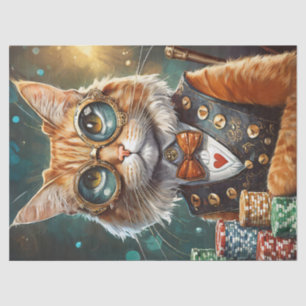 Papier Mousseline Steampunk Seymour, Cat Deals Poker