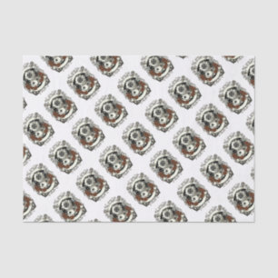 Papier Mousseline Steampunk Victorian Deep Sea Diver Roses rouges