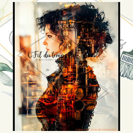 Papier Mousseline Steampunk Woman Decoupage v6