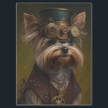 Papier Mousseline Steampunk Yorkshire Terrier<br><div class="desc">C'est une image d'IA que j'ai créée en utilisant Midtravel.</div>