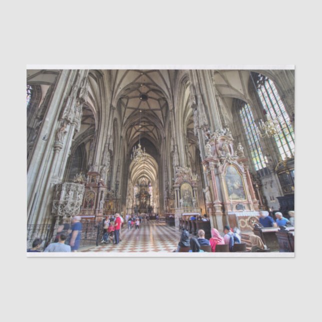 Papier Mousseline Stephansdom, Vienne Autriche (Recto)