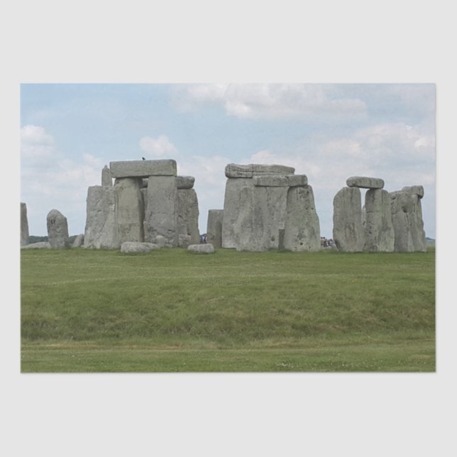 Papier Mousseline Stonehenge Angleterre dans un jour nuageux. (Recto)