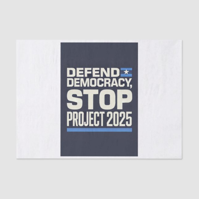 Papier Mousseline Stop Project 2025 - Défendre la démocratie - Vote  (Recto)
