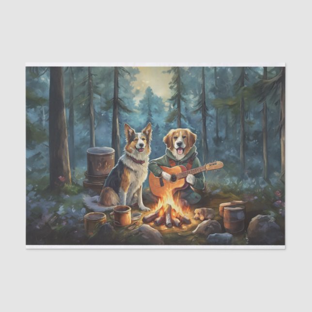 Papier Mousseline Storybook Campfire Dogs, Musique de plein air (Recto)