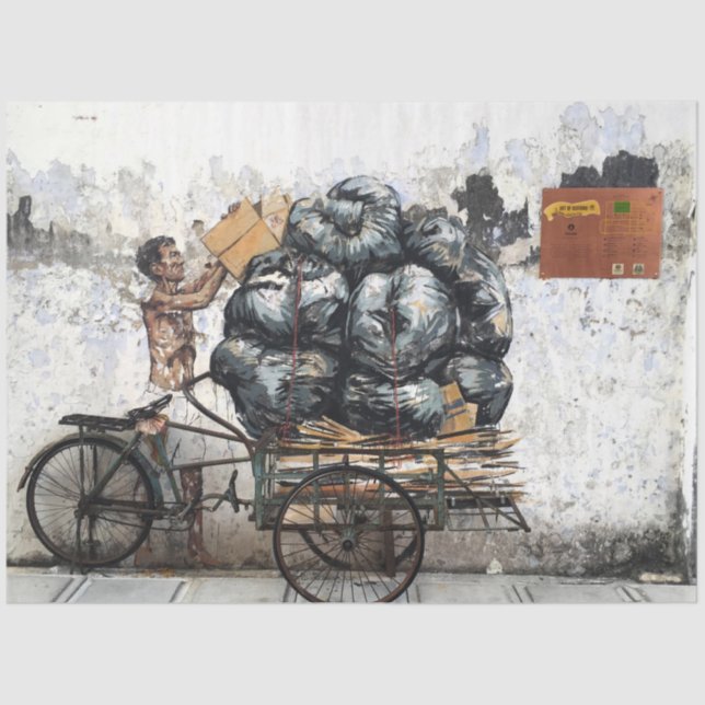 Papier Mousseline Street Art Urban 26 Découpage Papier papier (Recto)