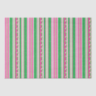 Papier Mousseline Stripes et planètes Abstraites, Rose rose et vert