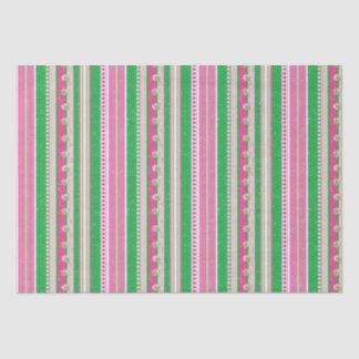 Papier Mousseline Stripes et planètes Abstraites, Rose rose et vert