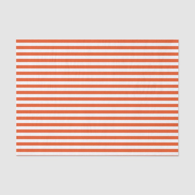 Papier Mousseline Stripes orange et blanc (Recto)