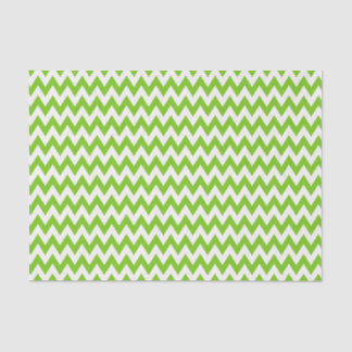 PAPIER MOUSSELINE STRIPES ZAG ZIG VERTES ET BLANCHES