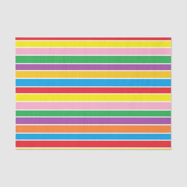 Papier Mousseline Stripey audacieux multicolore (Recto)