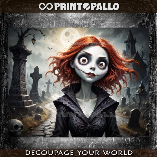 Papier Mousseline Style de dessin fille déplaisante dans l'humeur Ha (Créateur téléchargé)