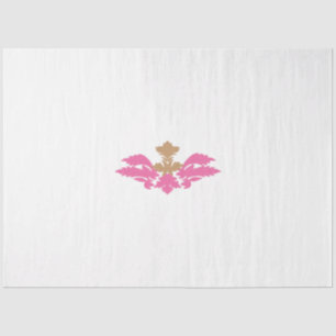 Papier Mousseline Style Décor, Rose Chaud, Laiton Antique