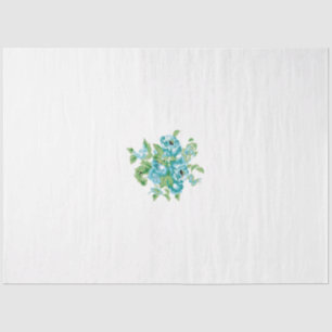 Papier Mousseline Style Décoratif, Crème Menthe, Bleu Fontaine, Turq
