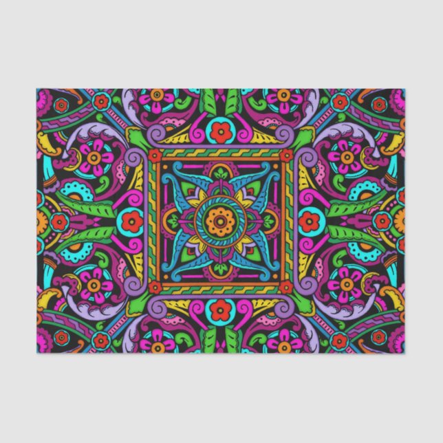 Papier Mousseline Style en verre souillé de bohémien (Recto)