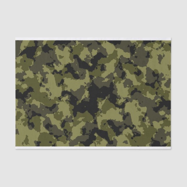 Papier Mousseline Style militaire camouflage (Recto)